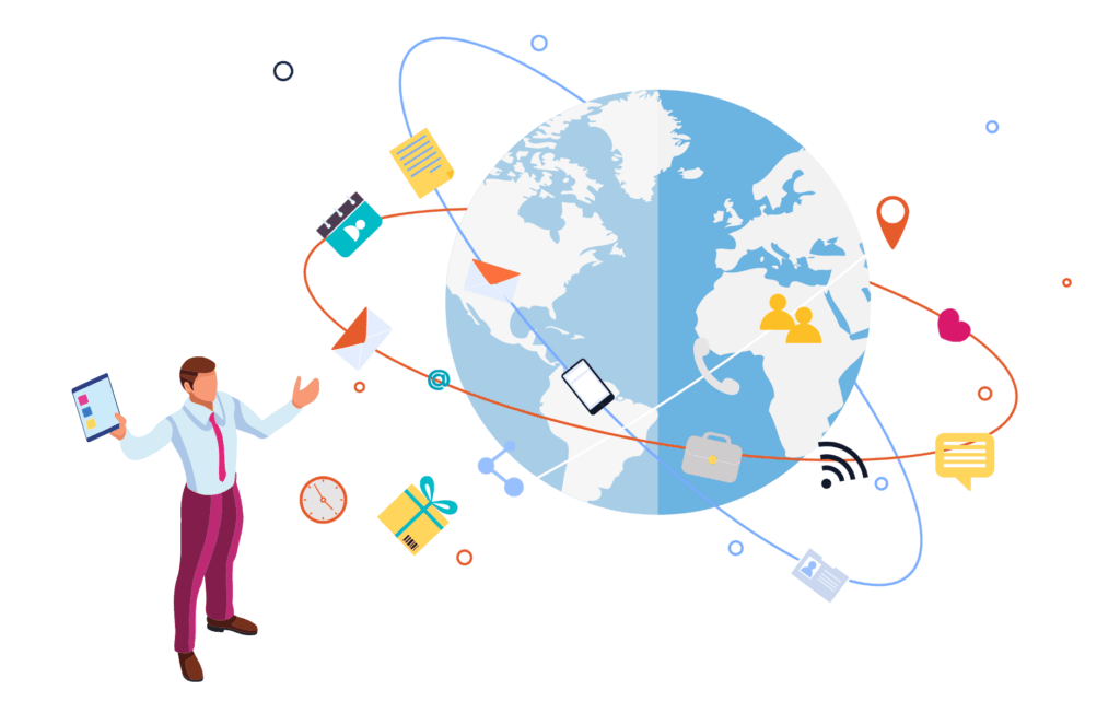 通信サービスのルート営業イメージ